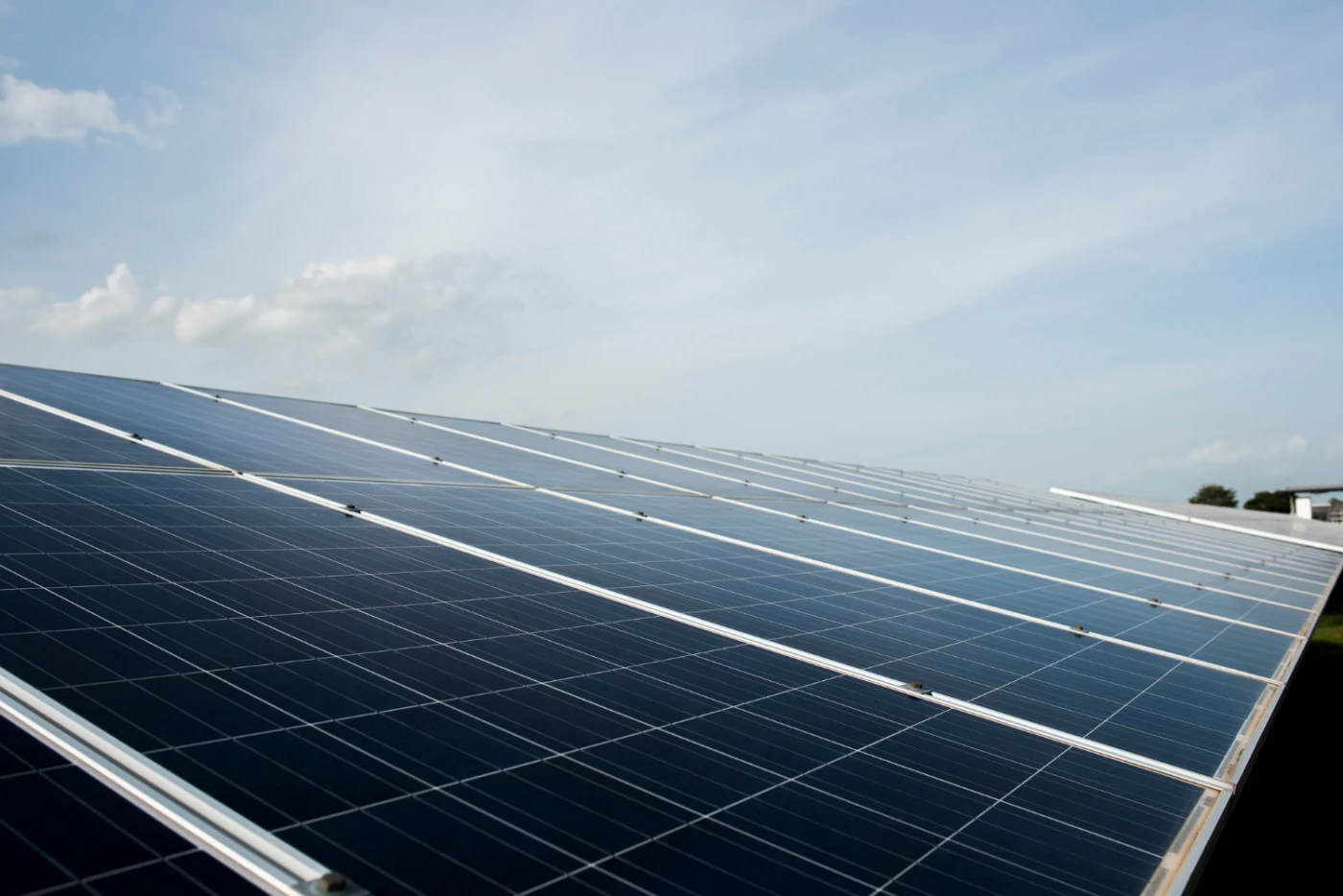 Commercial solar panel installation